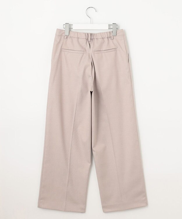 J.PRESS LADIES 【洗える】T/Rシャークスキン セミワイド パンツ ピンク系