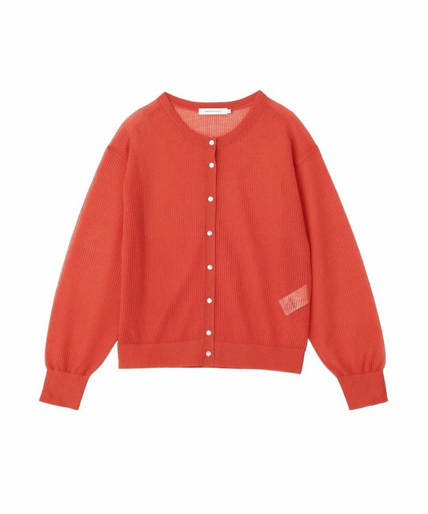 AMERICAN HOLIC シアーリブニットカーディガン Red