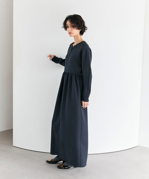 #Newans 【洗濯機可】オールシーンジップドレス ネイビー