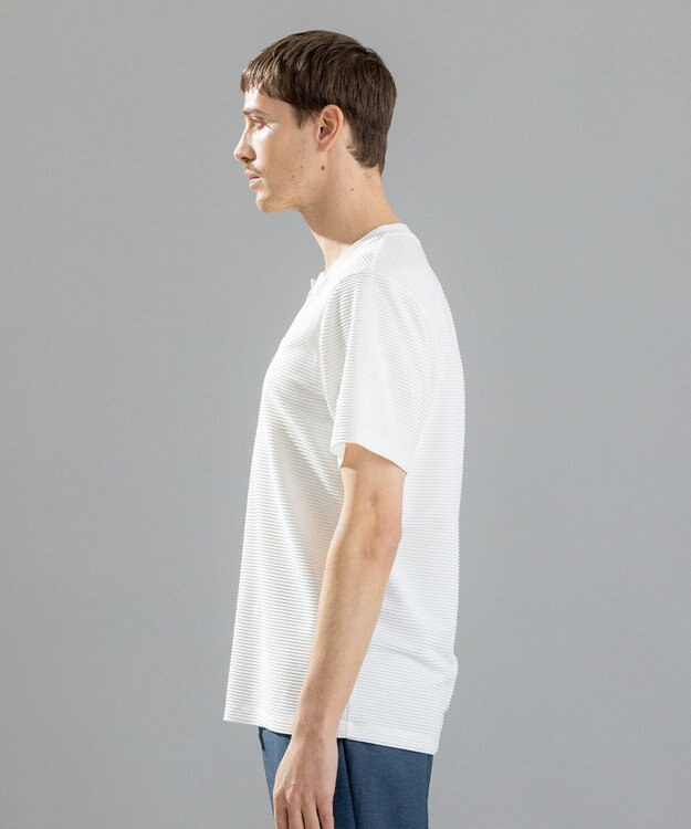 JOSEPH HOMME タックリップルジャージー　キーネック ホワイト系