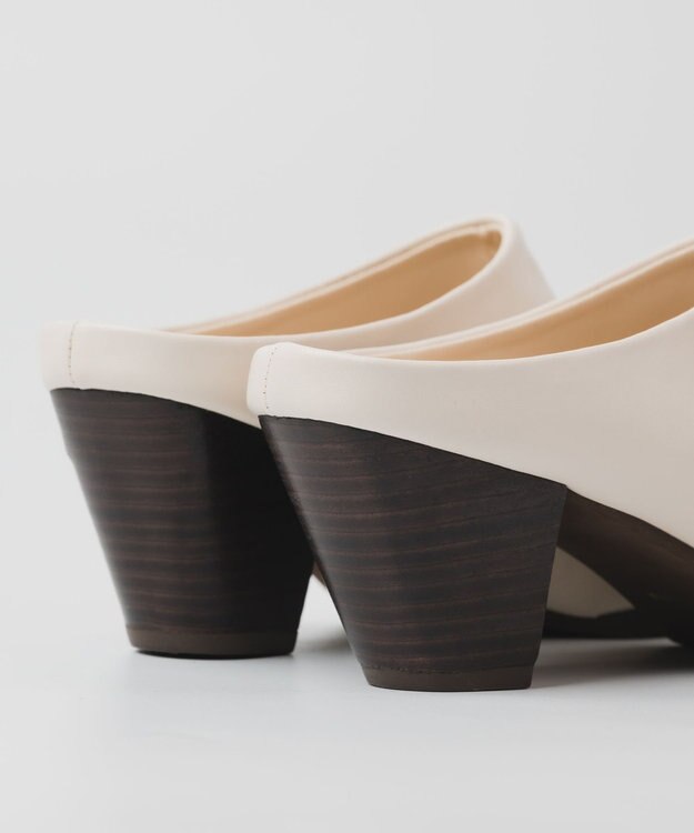 BONTRE 【PRECIEUX JOUET/プレシュウジュエ】ポインテッドカントリーミュール ホワイト