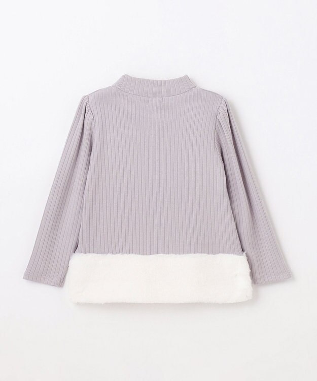 組曲 KIDS 【110-140㎝】ファー トレーナー ライトグレー系