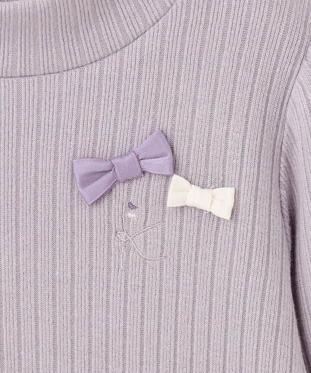 組曲 KIDS 【110-140㎝】ファー トレーナー ライトグレー系