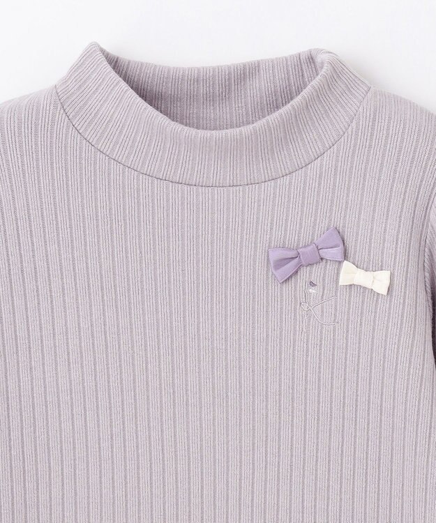 組曲 KIDS 【110-140㎝】ファー トレーナー ライトグレー系