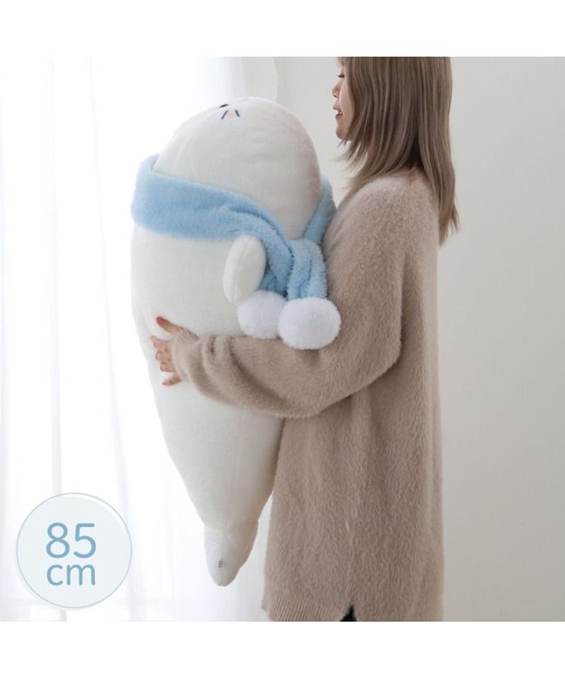 Mother garden しろたん マフラー付 ふわ雪 抱き枕 85cm マフラー付 ふわ雪