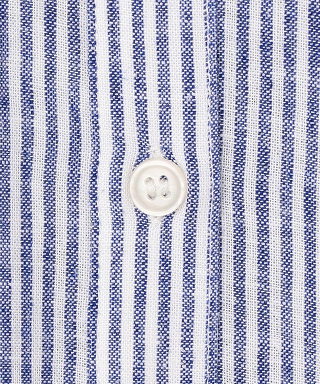 ANY 【洗える】ライトリネンクロス ワンピース ブルーストライプ