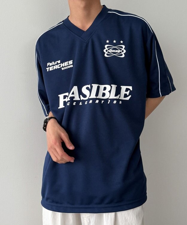 WEGO パイピングサッカーT（SS） ネイビー