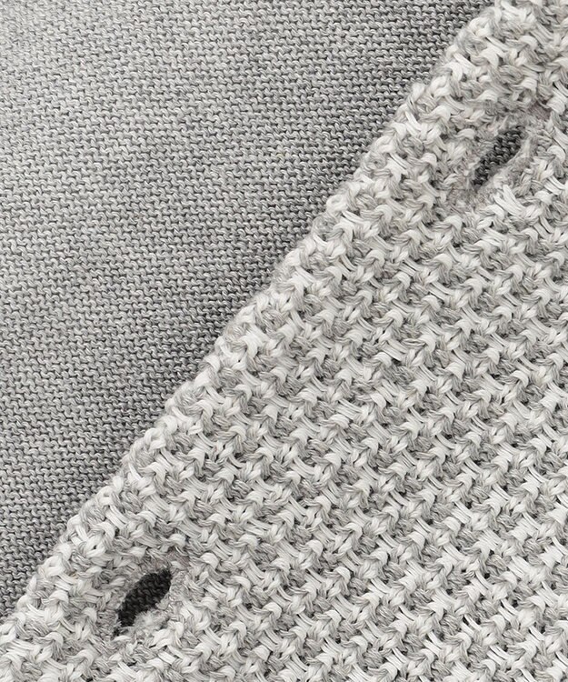 JOSEPH ABBOUD 【キングサイズ・清涼感】洗える！ストローヤーンニット ベスト ライトグレー系