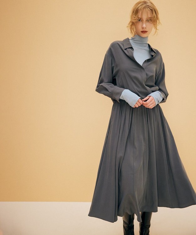 組曲 バウンディングシャーティングカシュクール ブラウス グレー系