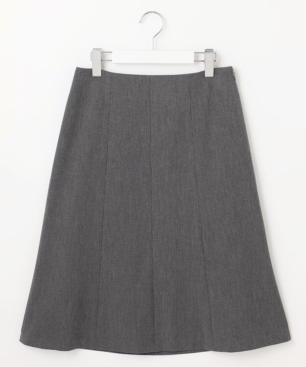 J.PRESS LADIES L 【洗える】T/Rアルガンシルク フレア スカート ライトグレー系
