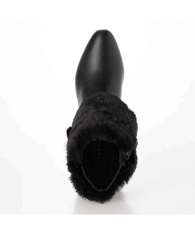 ing <Pitti>4WAYファービジューリボンベルトショートブーツ ブラック