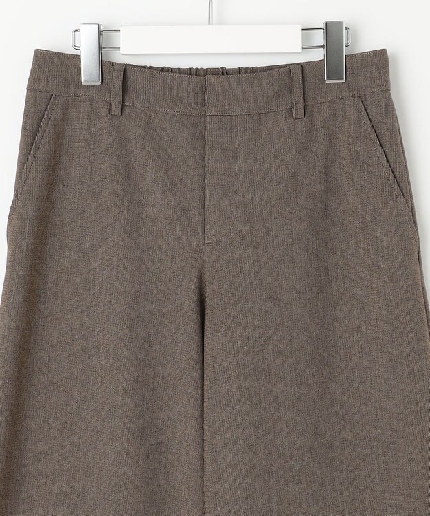 J.PRESS LADIES 【WEB限定カラーあり・洗える】T/Rアルガンシルク ワイド パンツ ブラウン系