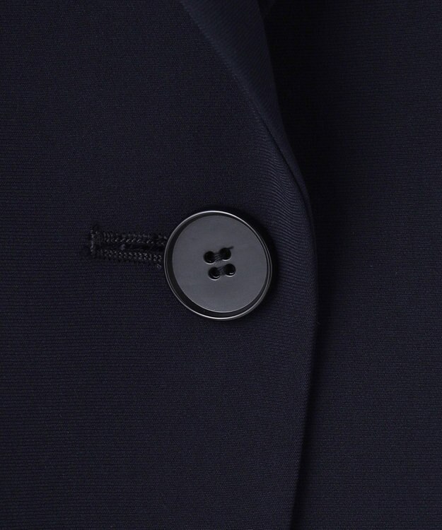 23区 【セットアップ対応/洗える】トリアセダブルジョーゼット テーラード ジャケット ネイビー系