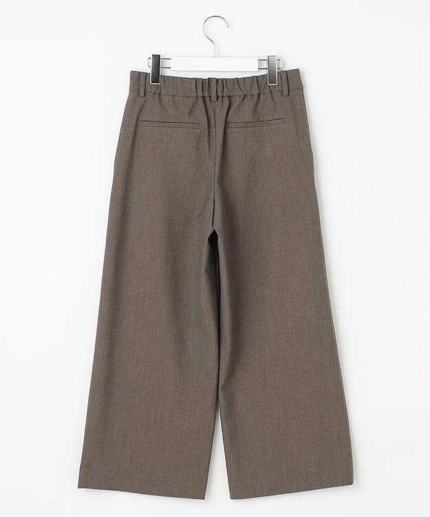 J.PRESS LADIES 【WEB限定カラーあり・洗える】T/Rアルガンシルク ワイド パンツ ブラウン系