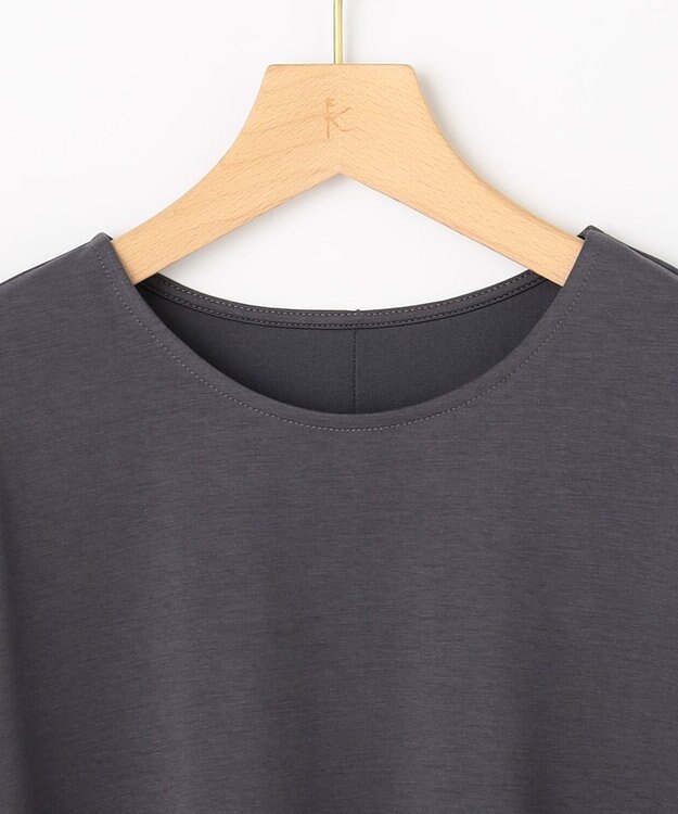 組曲 L バックフレアロングＴシャツ グレー系