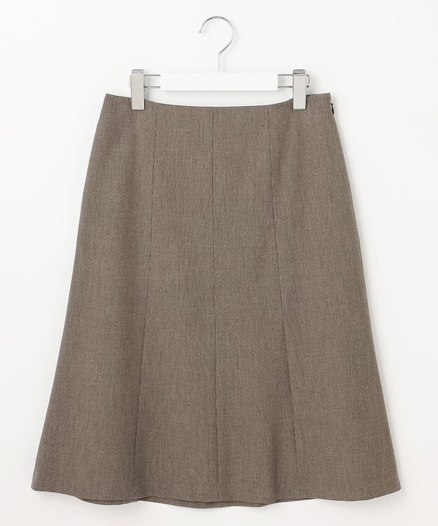 J.PRESS LADIES L 【洗える】T/Rアルガンシルク フレア スカート ブラウン系