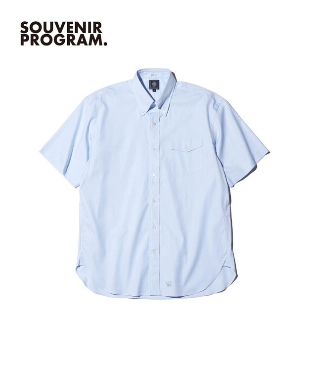 J.PRESS MEN 【J.PRESS ORIGINALS】【UNISEX】Oxford Half Sleeve Shirt / B.D. / Baggy-Fit サックスブルー系