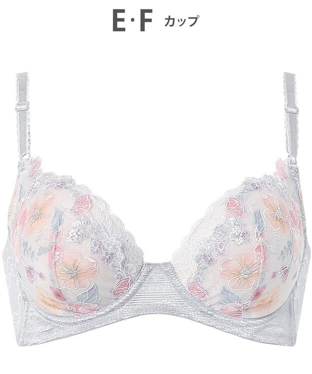 Wing ブラジャー 背中の段差をスムージング 脇高設計 バストの脇流れをブロック 【後ろ姿きれいブラ】 ブラ KB2722 ウイング／ワコール グレー