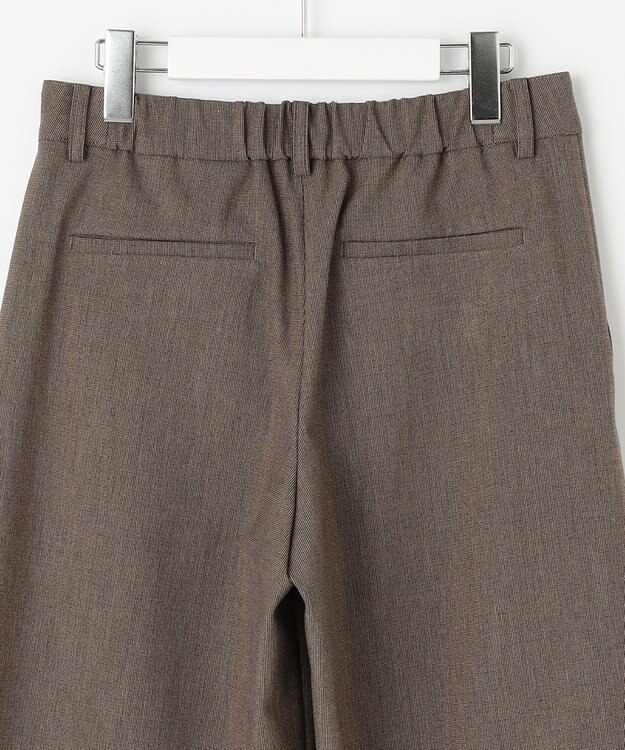 J.PRESS LADIES 【WEB限定カラーあり・洗える】T/Rアルガンシルク ワイド パンツ ブラウン系