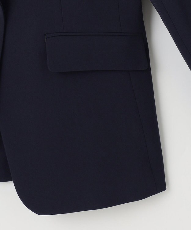 23区 【セットアップ対応/洗える】トリアセダブルジョーゼット テーラード ジャケット ネイビー系