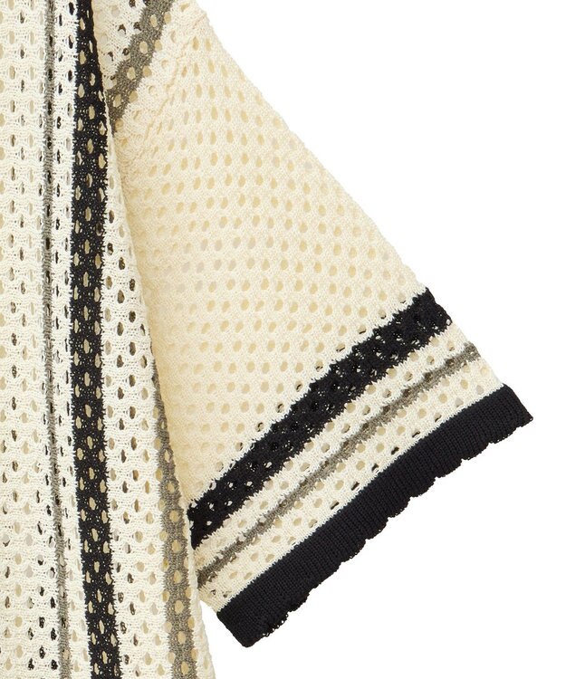 CRAFT STANDARD BOUTIQUE クロシェバイカラーニットプルオーバー Ivory