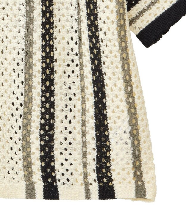 CRAFT STANDARD BOUTIQUE クロシェバイカラーニットプルオーバー Ivory