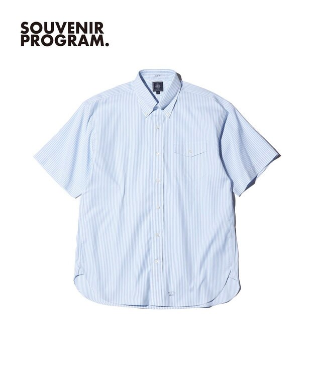 J.PRESS MEN 【J.PRESS ORIGINALS】【UNISEX】Oxford Half Sleeve Shirt / B.D. / Baggy-Fit サックスブルー系1
