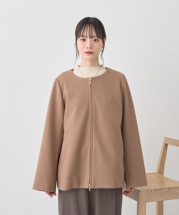 earth music&ecology 【フード取り外し可】2WAYフードコート Beige