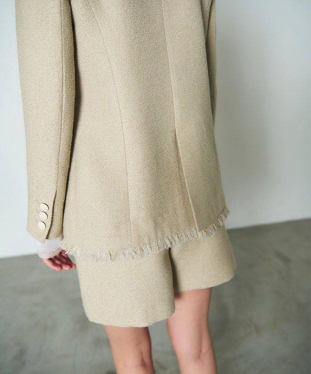 GRACE CONTINENTAL ツイードテーラージャケット ベージュ