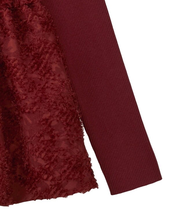 YECCA VECCA バルーンヘムドッキングニット Red