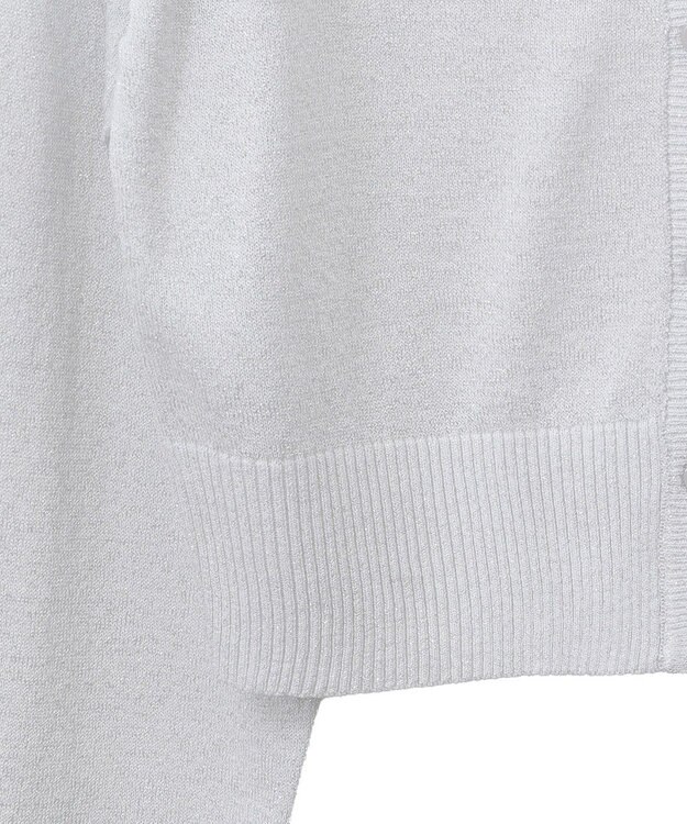 earth music&ecology シアーラメＶネックカーディガン Light Gray