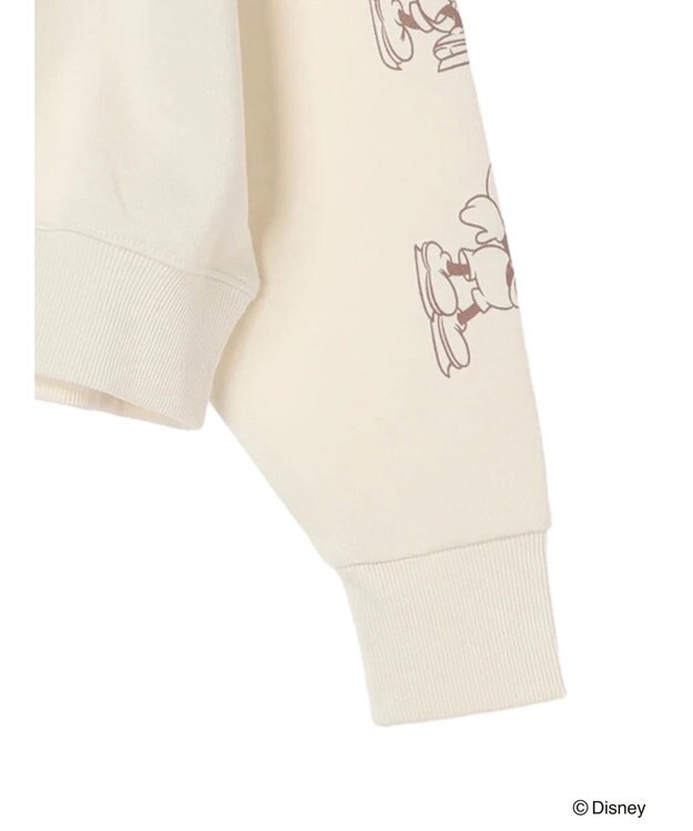 Green Parks Ｄｉｓｎｅｙ／裏毛袖プリントスウェット Ivory