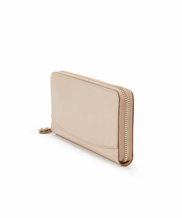 TOPKAPI 【TOPKAPI】角シボ型押し・ ラウンド 長財布 COLORATO コロラート グレージュ