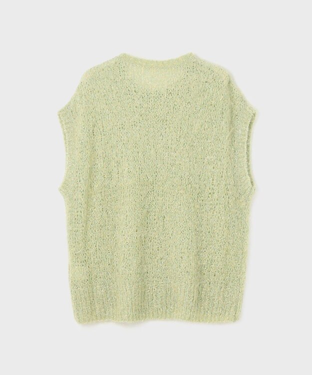 GRACE CONTINENTAL フィルムヤーンニットベスト ライトグリーン