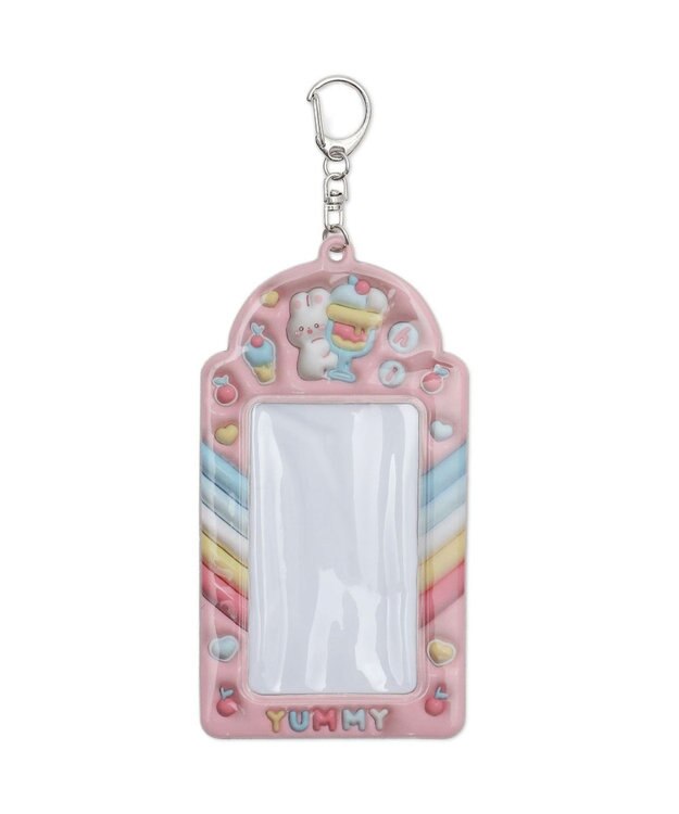 WEGO 【痛バ＆推し活グッズ】ぷっくりアニマルカードホルダーキーホルダー ピンク