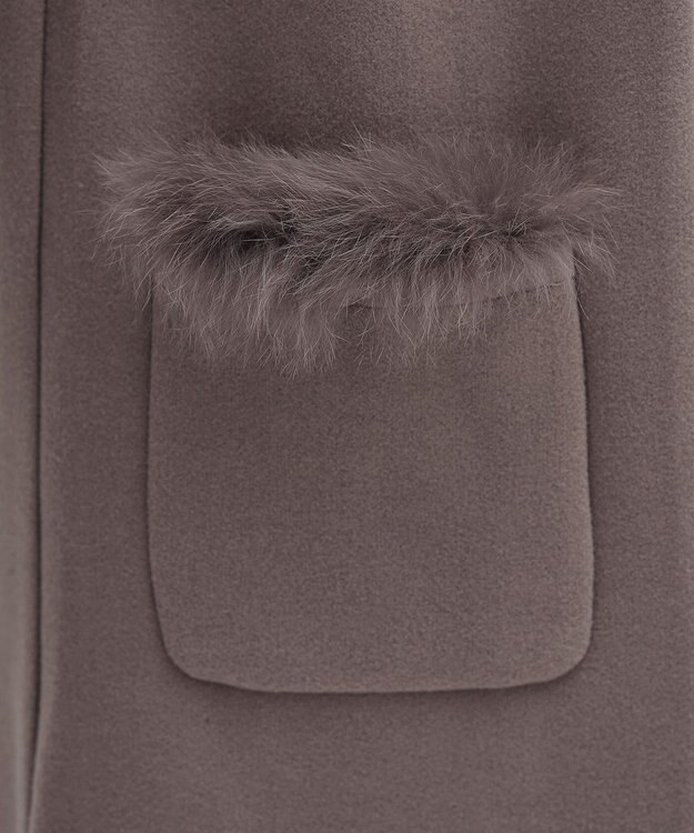 Tiaclasse 【2WAY】さらっと羽織れるFOXファーコート モカ