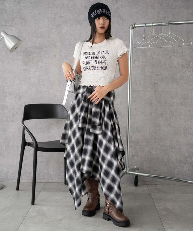 WEGO ロゴシャーリングちびT ホワイト