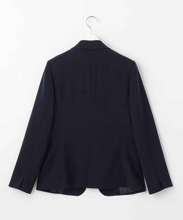 23区 【セットアップ対応/洗える】トリアセダブルジョーゼット テーラード ジャケット ネイビー系