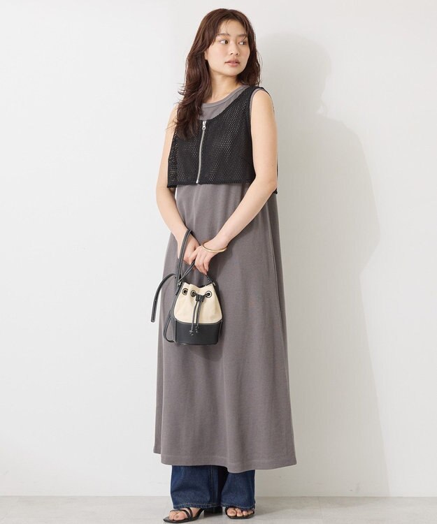 AMERICAN HOLIC 【WEB限定】2点セットカットワンピース Charcoal Gray