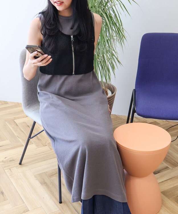 AMERICAN HOLIC 【WEB限定】2点セットカットワンピース Charcoal Gray