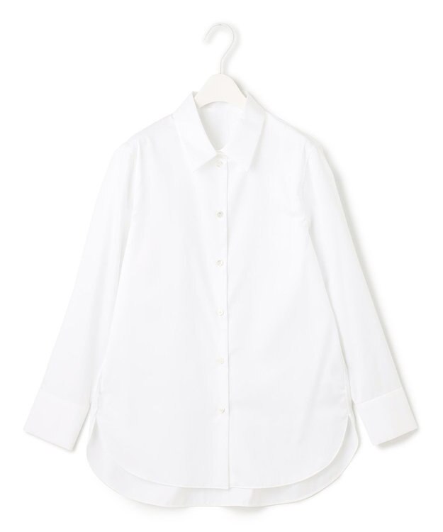 ICB 【洗える】 コットンサテンシャーティング シャツ オフホワイト系