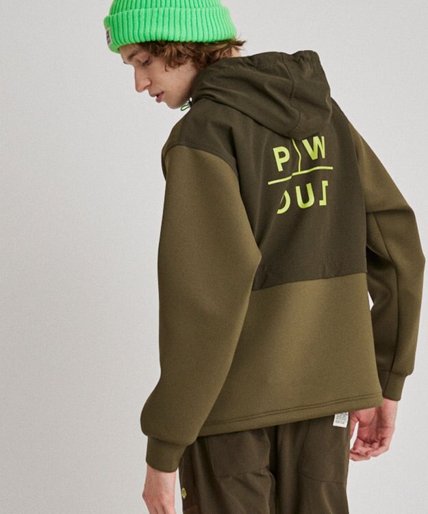 PW CIRCULUS 【MEN】NEW ダンボール デタッチャブルフーディー カーキ系