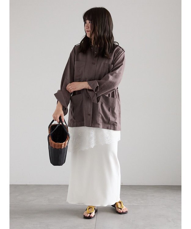 Te chichi ノーカラーサファリジャケット《2026 spring catalog item》 ブラウン