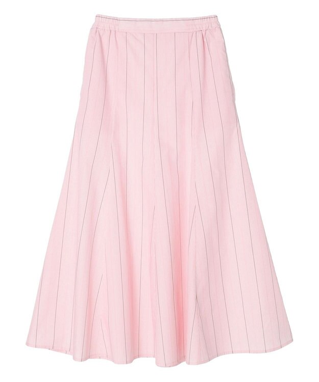 Green Parks ストライプフレアスカート Pink