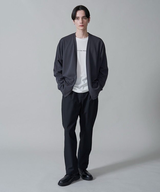 WEGO カルゼアンサンブルカーディガン（LS） ブラック中濃色