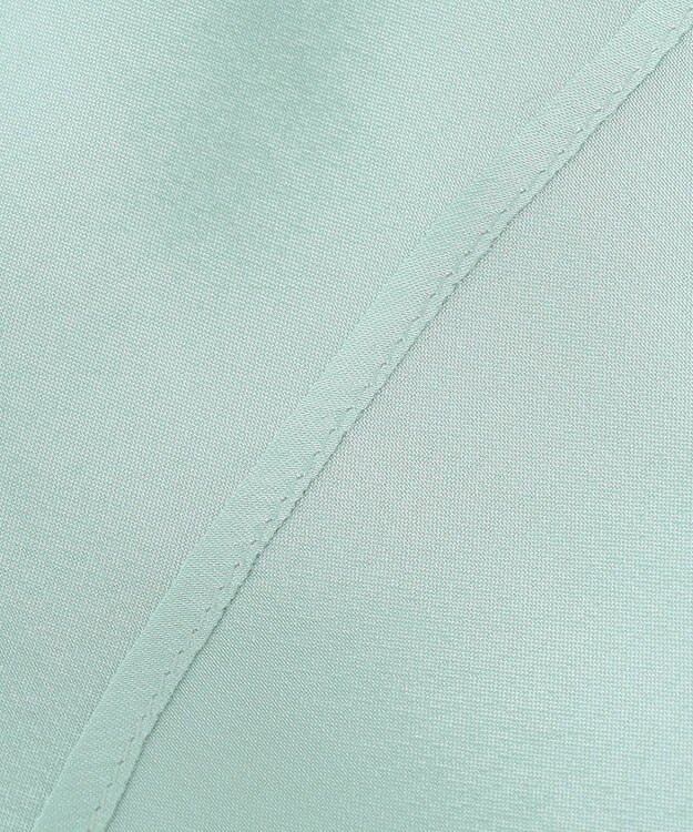 ICB 【洗える】ヌーディスローン  バンドカラーブラウス ライトグリーン系