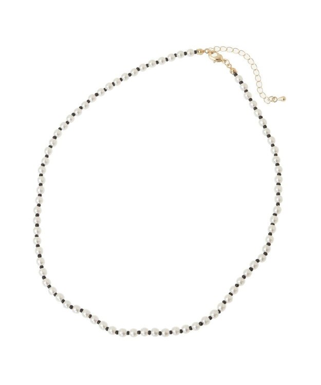 Green Parks ・ＨＡＬＦ　ＴＩＭＥ　パール＆カラービーズネックレス Black