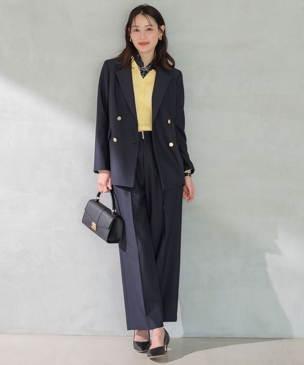 ANY SIS S 褒めらレディストレッチ テーラード ジャケット ネイビー