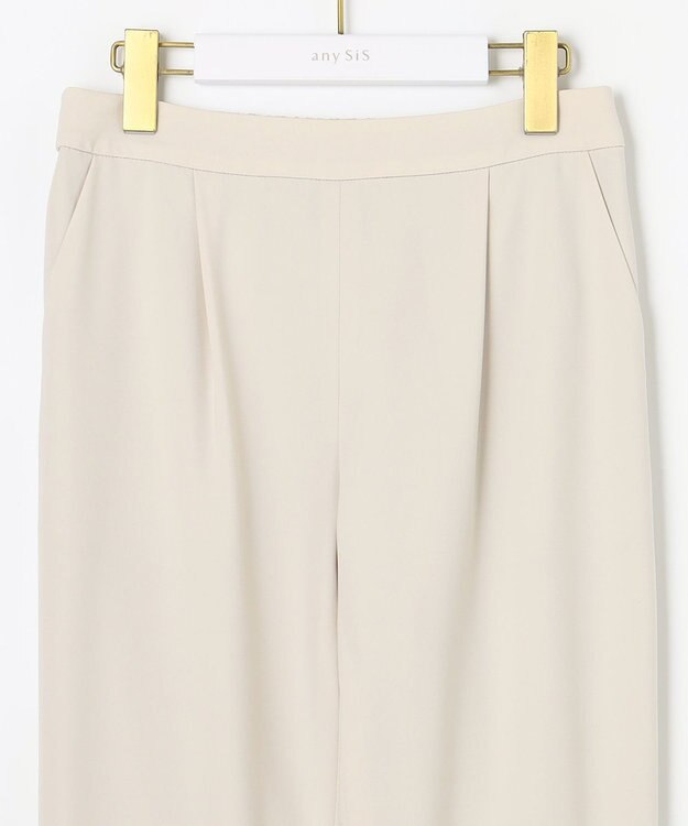 ANY SIS 【セットアップ対応】セレモニーダブルクロス テーパード パンツ ベージュ