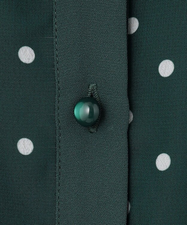 組曲 KIDS 【150-160cm】パリジェンヌドット ワンピース グリーン系5